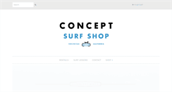 Desktop Screenshot of conceptsurfshop.com
